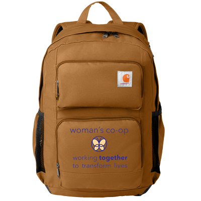 Backpack with Woman's Coop logo
